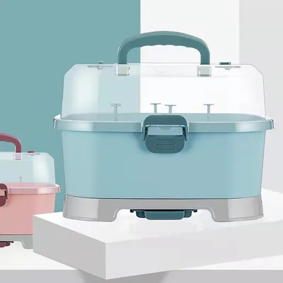 大型乾燥ラック ツリー収納ボックス 乳首棚 ベビーおしゃぶり 授乳カップホルダーケース 哺乳瓶洗浄 乾燥機 水切り Ci24325