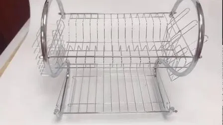 水切りラック キッチン食器乾燥 2層式 ステンレス製水切り