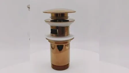 ローズゴールデン真鍮排水シンクストレーナー排水口1インチ1/4インチポップアップ排水口オーバーフロー付きND524